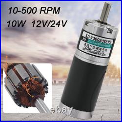 10-500RPM Planetary Gear Motor 10W 12V/ 24V High Torque Reduction Gear Box Motor