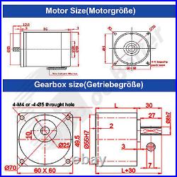12V24V Gear Speed Reduction Electric Geared Motor 15W Gearmotors 2D15GN-C