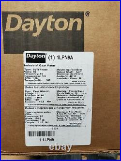 1/4 hp 120 RPM 115V Dayton AC Parallel Shaft Gear Motor 115V #1LPN9 New in box