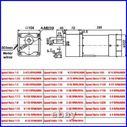 200W 5-470 RPM Gear Box Electric Motor Reversible Variable Speed Controller Set