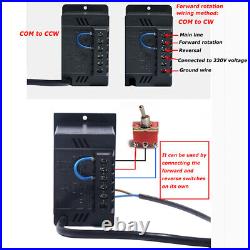 200W 5-470 RPM Gear Box Electric Motor Reversible Variable Speed Controller Set