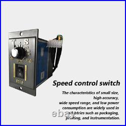 200W 5-470 RPM Gear Box Electric Motor Reversible Variable Speed Controller Set