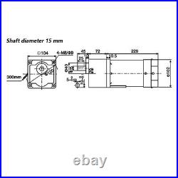 300W Industrial Motor Adapter Electric Motor Controller Gear Box Variable Speed