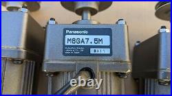 4x Panasonic M6RA4G4L AC motor M6GA7.5M gear box pully automation CNC robotics
