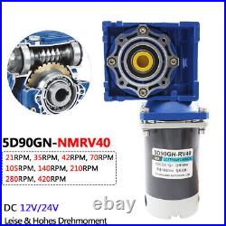 90W DC12V 24V XD5D90 NMRV40 Gearmotors Worm Gear Speed Reducer Gear Box Motors