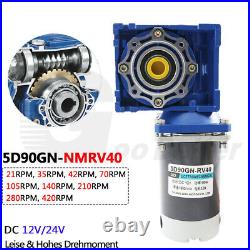 90w DC 12v 24v Nmrv40 Worm Gear Speed Reducer Gear Box Motor Gearmotors Xd5d90