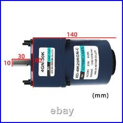 AC 220V 25W Metal Gearbox Gearmotor Adjustable Speed High Torque 10RPM to 500RPM