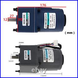 AC 220V 40W Metal Gearbox Gearmotor High Torque Adjustable Speed 10RPM to 500RPM
