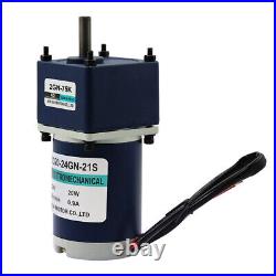 DC 12V/24V 20W Micro Silent Gearmotor Metal Gearbox Motor 10RPM to 600RPM 2D20GN