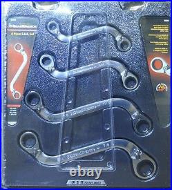 Danaher 85399 S-Shape SAE Reversible Double Box Ratcheting Wrench 4Pc 3/8-7/8