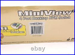 IOGEAR MiniView 4 Port Desktop Kvm Switch I/O Gear Gcs 84a New In Package