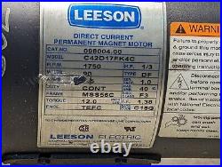 Leeson 098004.00, C42D17FK4C, 1/3HP, 1750 RPM, 90VDC, cont. Duty with Hub City 184