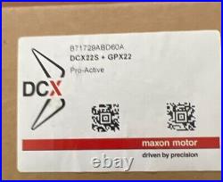 Maxon DCX Motor 24VDC 601 Gear Box 22 mm Dia 60mm Long 3mm dia. Shaft
