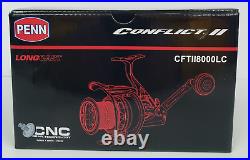 Penn Conflict II 8000 LongCast / Spinning Fishing Reel CFTII8000LC NEW OPEN BOX