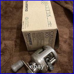 Shimano Silver Calcutta 100 CT-100 Baitcasting Fishing Reel with Box