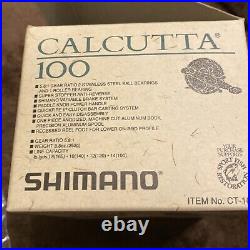 Shimano Silver Calcutta 100 CT-100 Baitcasting Fishing Reel with Box